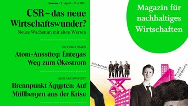 Das Cover der Zeitschrift „enorm“ zum Thema nachhaltiges Wirtschaften.