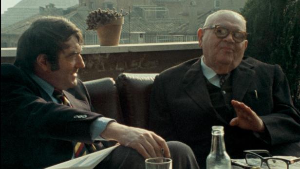 In &quot;Der Letzte der Ungerechten&quot; spricht Claude Lanzmann (links) mit dem ehemaligen Wiener Rabbiner Benjamin Murmelstein