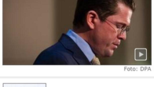 Ein Screenshot der Spiegel Online App mit einem Artikel über Guttenberg-Rücktritt.