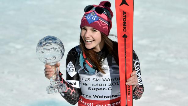 Tina Weirather eroberte als Siegerin in Aspen ihre erste Kugel.