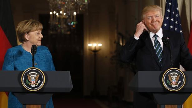 Merkel und Trump in gemeinsamer Pressekonferenz in Washington