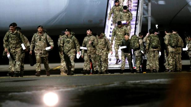 Britische NATO-Soldaten sind in Estland gelandet