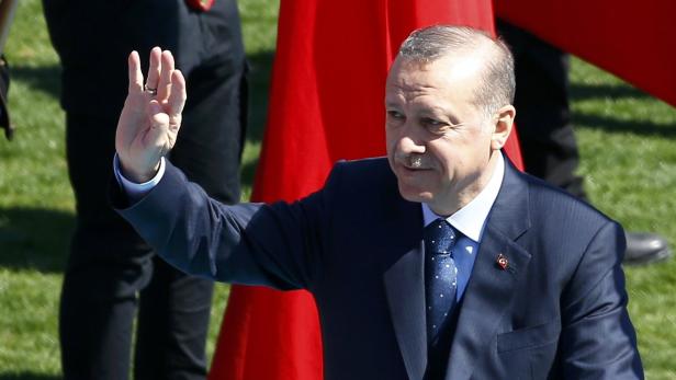 Erdogan bei einer Gedenkveranstaltung am Samstag