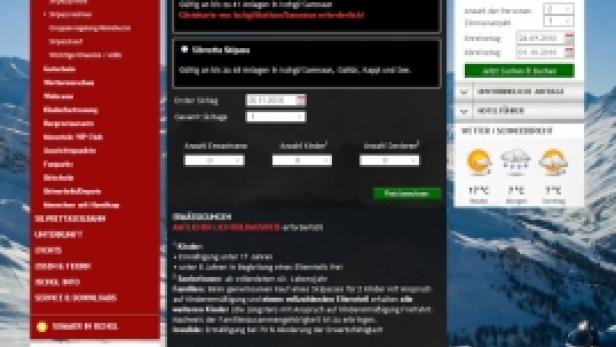 Die Webseite von Ischgl mit Informationen zum Skiurlaub.