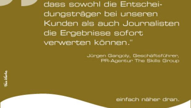 Ein Zitat von meinungsraum.at über die Aufbereitung von Umfragen für Entscheidungsträger und Journalisten.