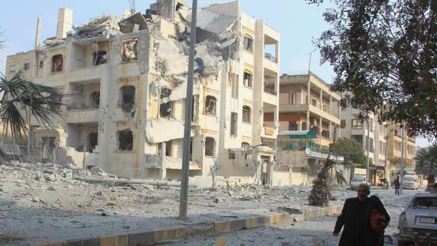 Zerstörungen nach russischen Angriffen auf Idlib