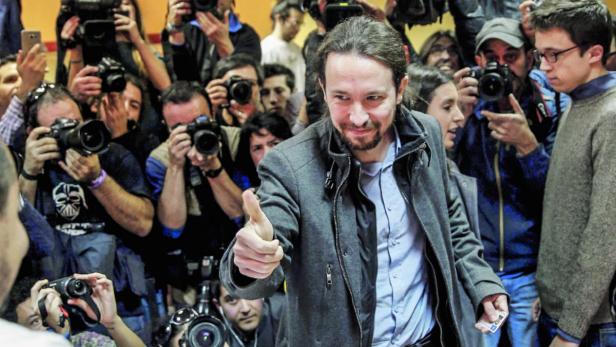 Sensationserfolg: Der Chef der Podemos, Pablo Iglesias, holte mehr als 20 Prozent