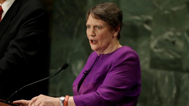 Former New Zealand Prime Minister Helen Clark spea