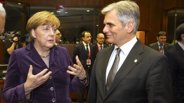 Angela Merkel und Werner Faymann.