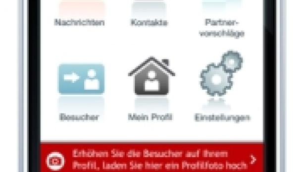 Ein iPhone zeigt die Parship-App mit der Frage: „Wer hat Lust auf eine Fahrradtour?".