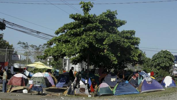 Kubanische Flüchtlinge, gestrandet in Costa Rica