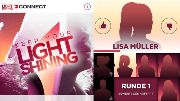 Grafik für „Keep Your Light Shining“ mit dem Profil von Lisa Müller und der Aufforderung, ihren Auftritt zu bewerten.