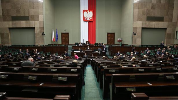 Das Parlament Polens in Warschau am 30. Dezember 2015