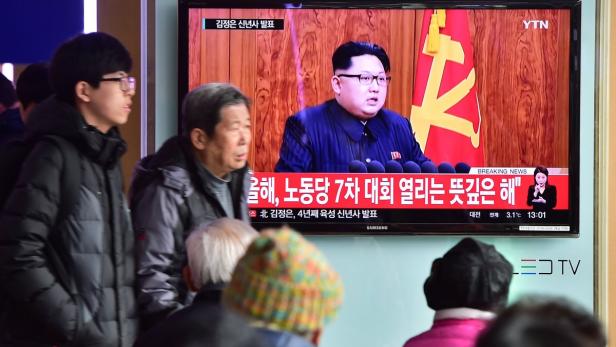 TV-Rede von Kim Jong-un.
