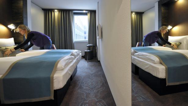 Der Trend geht zu wenig Schnickschnack – Experten rechnen damit, dass Budget-Hotels ihr Bettenangebot in den kommenden Jahren um bis zu 40 Prozent ausbauen werden. Im Bild: Motel One Zimmer .