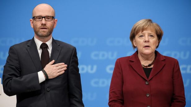 GERMANY PARTIES CDU CONVENTION Tauber rückte mit deftigen Worten zur Verteidigung von Kanzlerin Merkel aus.