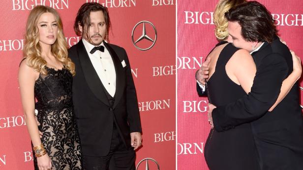 Rührendes Wiedersehen zwischen Depp und Kate Winslet.