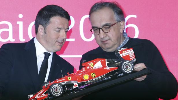 Sergio Marchionne mit dem italienischen Regierungschef Matteo Renzi.