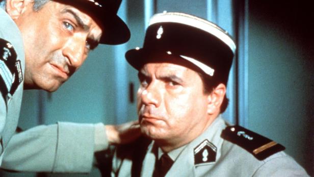 Michel Galabru in seiner Paraderolle mit Louis de Funes (re.) in &quot;Der Gendarm vom Broadway&quot;