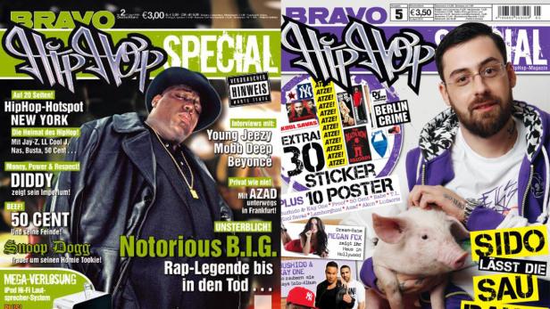 Von Rapgöttern zu Schweinen - das Jugendmagazin Bravo HipHop gab allen einen Platz am Cover.