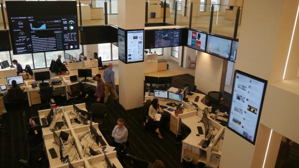 Im neuen Newsroom der Washington Post wird &quot;Online First&quot; gelebt.