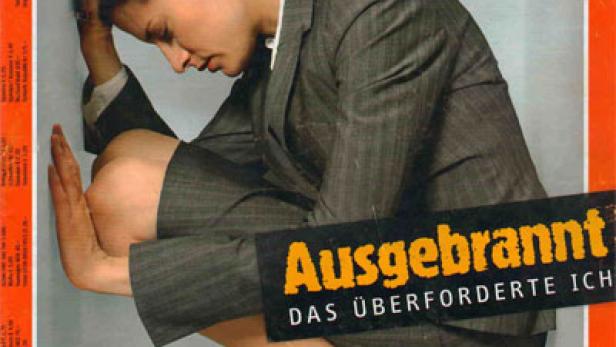 Das Cover des Nachrichtenmagazins „Der Spiegel“ zeigt eine ausgebrannte, überforderte Frau im Anzug.