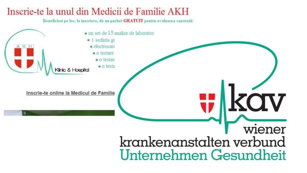 Bukarester Spital wirbt mit Logo des AKH und des KAV