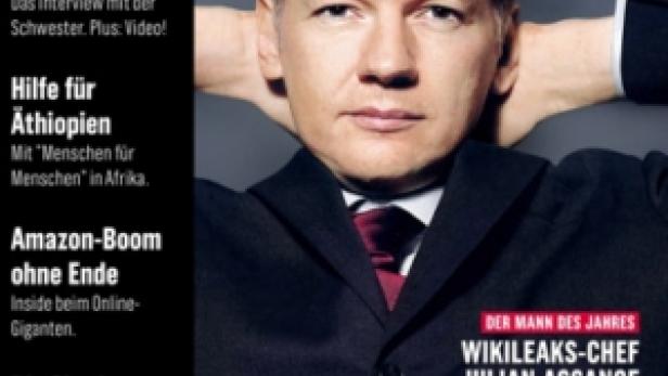 Das Cover des Nachrichtenmagazins „News“ zeigt Julian Assange.