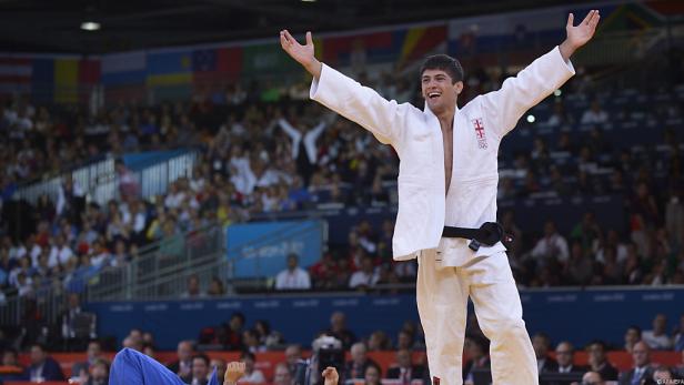 Lascha Schawdatuaschwili jubelte am Ende Judo-Gold für georgischen Seisenbacher-Schützling