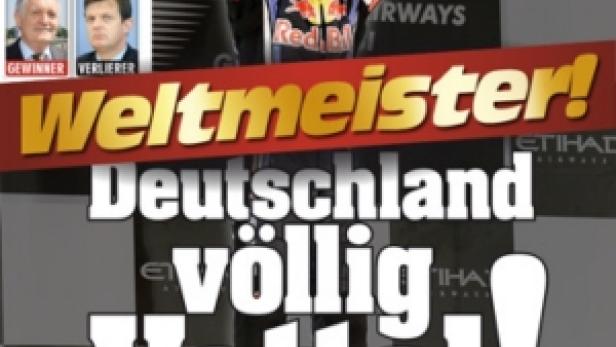 Titelseite der Bild-Zeitung vom 2. August 2010 mit Sebastian Vettel als Weltmeister.
