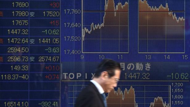 Börse in Tokyo - Chart des Nikkei-Index