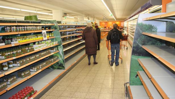 Leere Regale: Zielpunkt war heuer die größte Pleite.