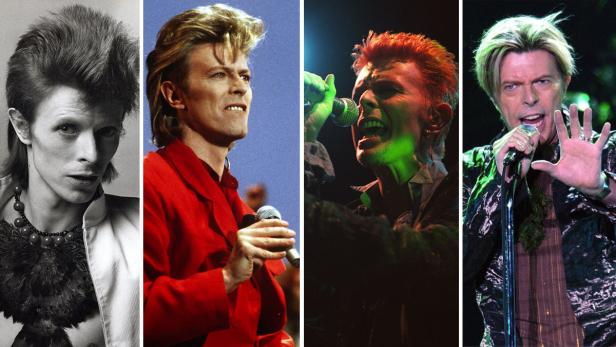 David Bowie in vier Jahrzehnten: In den 70ern als Ziggy Stardust, 1987, 1996 und 2003