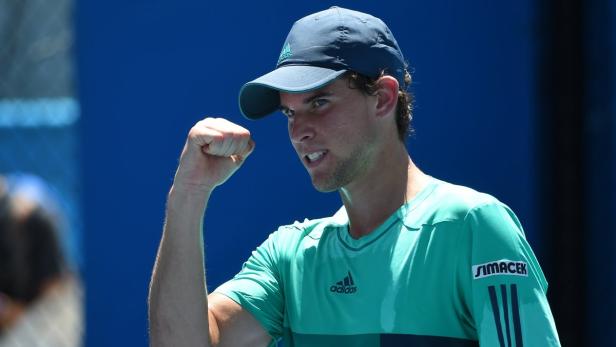 Dominic Thiem ballt die Faust bei einem Tennismatch.