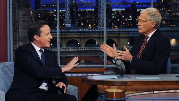 David Cameron zu Gast in der „Late Show with David Letterman“.