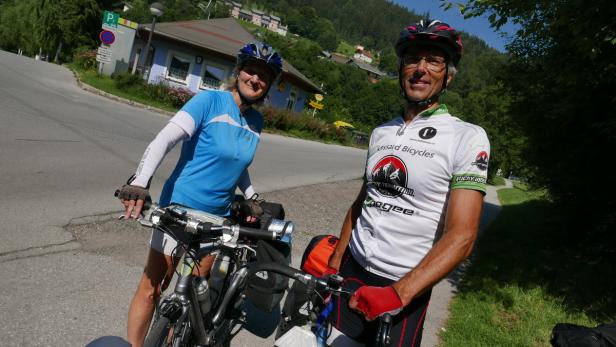 Ehepaar auf der Durchreise: Ab Mürzzuschlag pedalieren wir ein Stück des Weges gemeinsam
