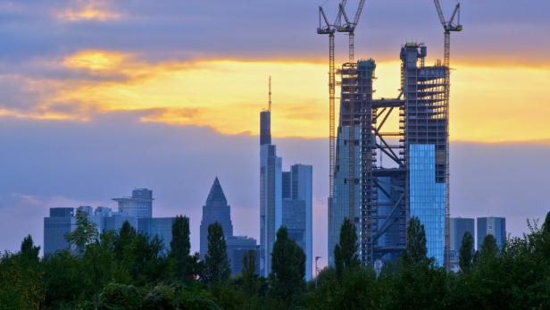 Neubau der Europäischen Zentralbank in Frankfurt am Main.