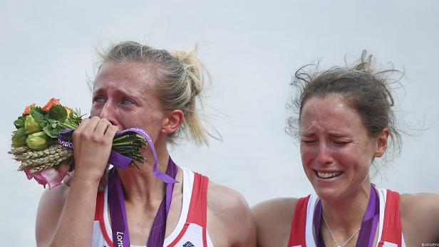 Überwältigt: Katherine Copeland und Sophie Hosking