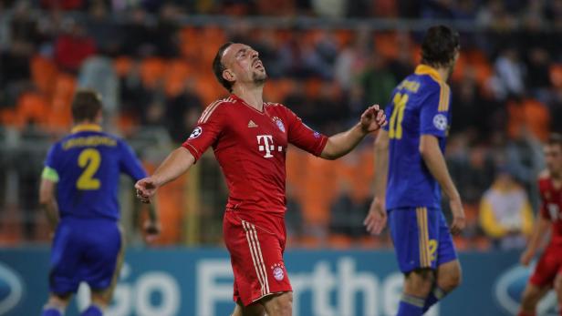 Franck Ribéry während eines Fußballspiels.