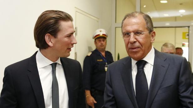 Österreichs Außenminister Sebastian Kurz und Russlands Außenminister Lawrow