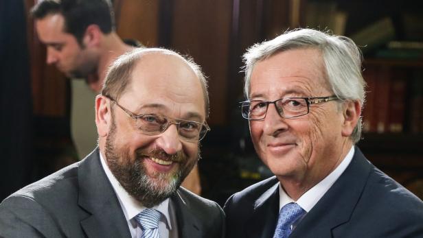 Jean-Claude Juncker (re) und Martin Schulz (li)