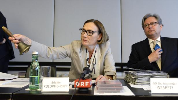 Ein letztes Mal Vorsitzende: Brigitte Kulovits-Rupp (links neben ORF-Chef Alexander Wrabetz) wurde auf Wunsch der SPÖ abgewählt.