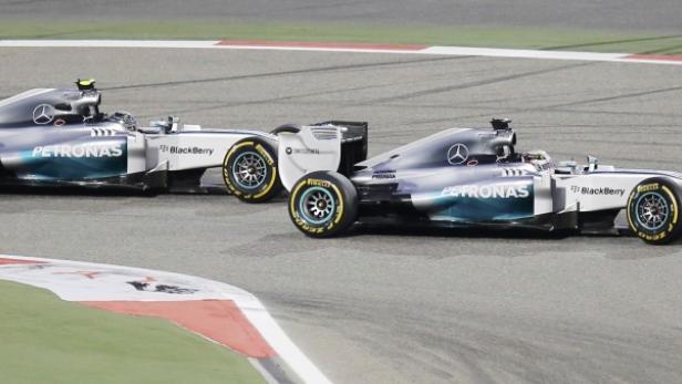 Solofahrten: Hamilton und Rosberg wollen ihren Vorsprung auf die Konkurrenz weiter ausbauen.