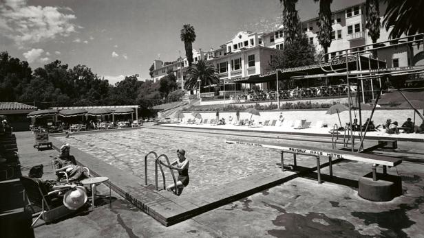 Das legendäre Beverly Hills Hotel im Jahr 1938. Es ist seit Jahrzehnten die Luxusabsteige für Stars