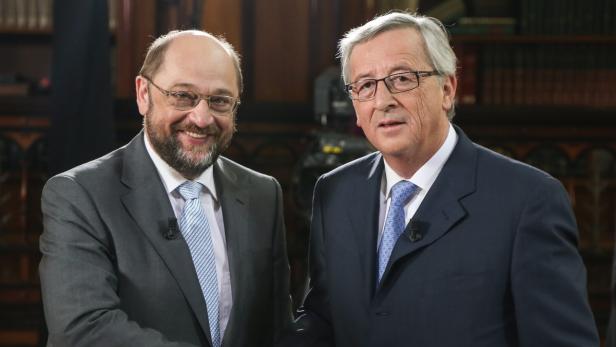 Zweier-Konfrontation: Juncker und Schulz am 8. Mai 2014.