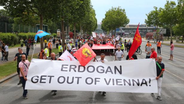 Demonstration gegen Erdogan in Wien
