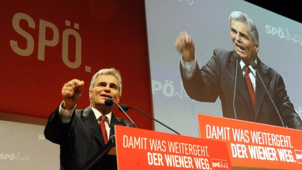 SPÖ straft Faymann bei Wiederwahl als Parteichef ab