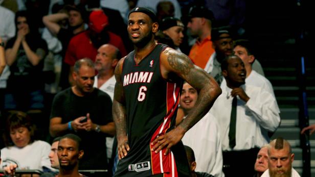 Schaut nicht glücklich drein: Heat-Superstar LeBron James