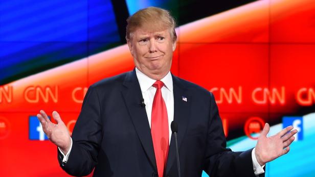 Donald Trump bei der TV-Debatte zwischen den republikanischen Bewerbern