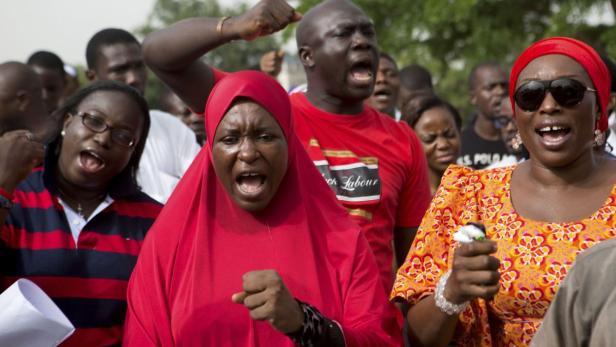 Proteste gegen Boko Haram und für die Freilassung der Mädchen im Dorf Chibok in Nigeria